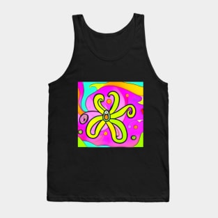 Psychedelic Flower 7 | AI Generated design by @remlorart T-Shirt Tank Top